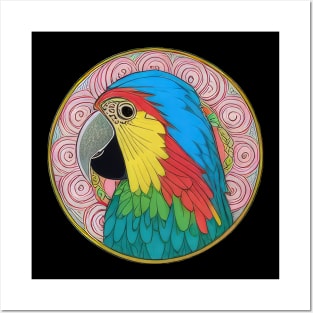 beautiful bright parrot | Posters and Art